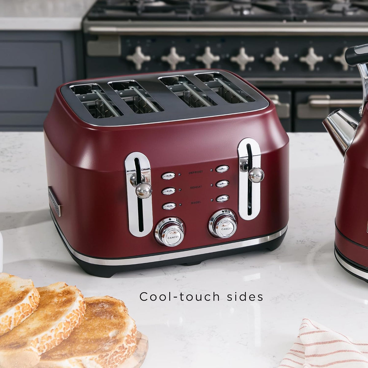 Rangemaster Classic 4 Slice Toaster RMCL4S304BU (Bordeaux Red)