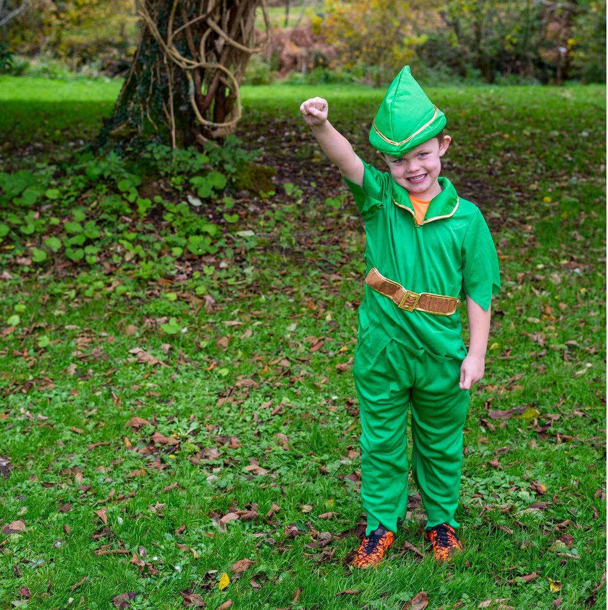 Kids Peter Pan Fancy Dress Costume Outfit (Boys Age 4 to 6)