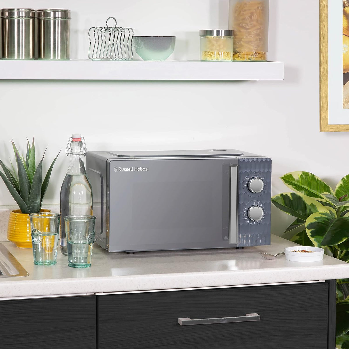 Russell Hobbs Honeycomb 17L 700W Manual Microwave RHMM715G (Grey)