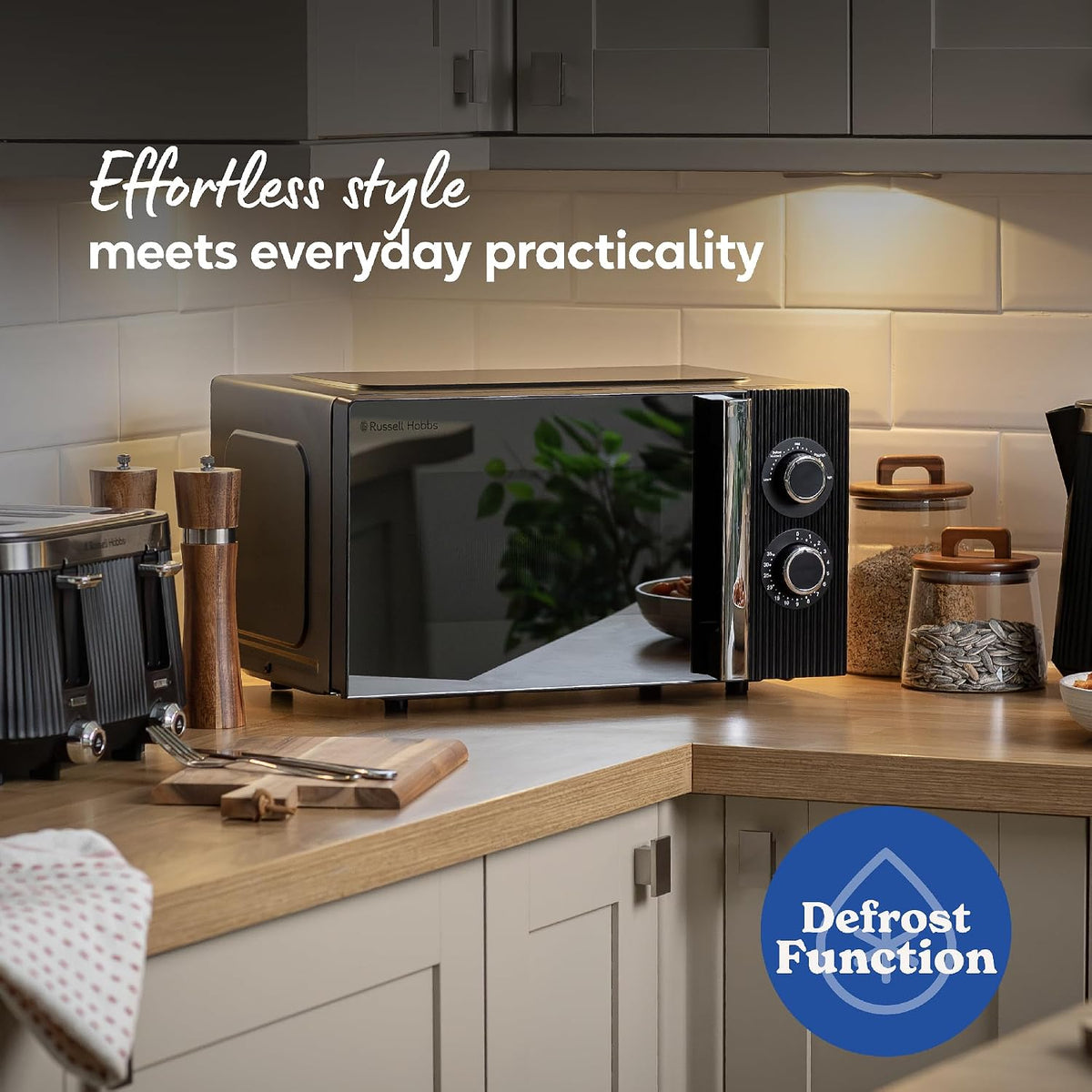 Russell Hobbs Bronte 20L 800W Manual Microwave RHMM833B (Black)