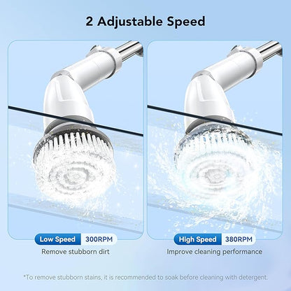 Cordless Spin Scrubber Cleaner Brush - Extendable Long Reach