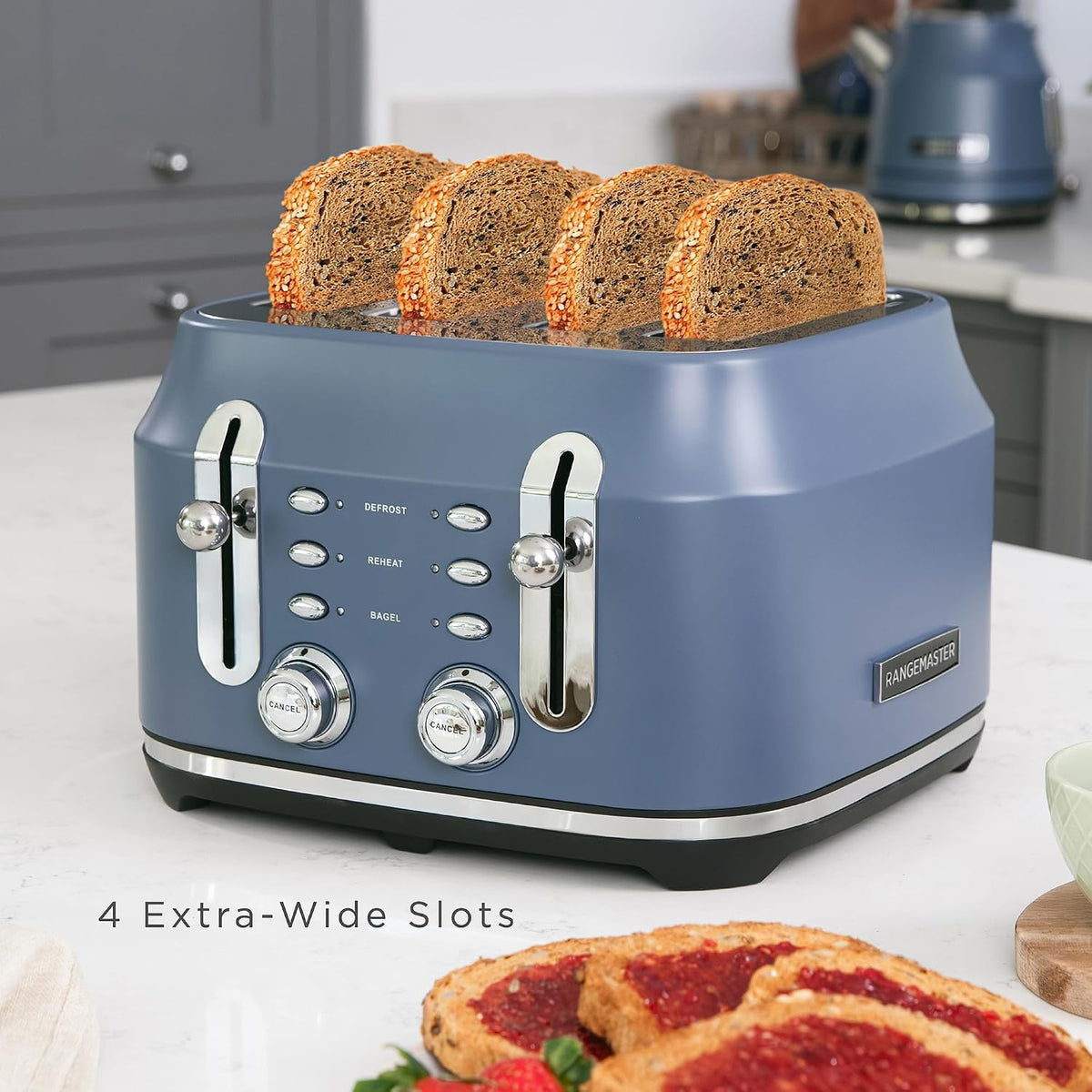 Rangemaster Rangemaster Classic 4 Slice Toaster RMCL4S304SB (Matt Stone Blue)