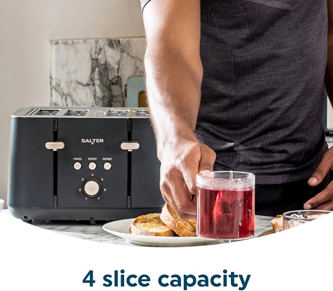 Salter Salter Marino Kettle, 4 Slice Toaster & Canister Kitchen Set (Grey/Blue)