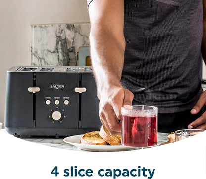 Salter Salter Marino Kettle, 4 Slice Toaster & Canister Kitchen Set (Grey/Blue)