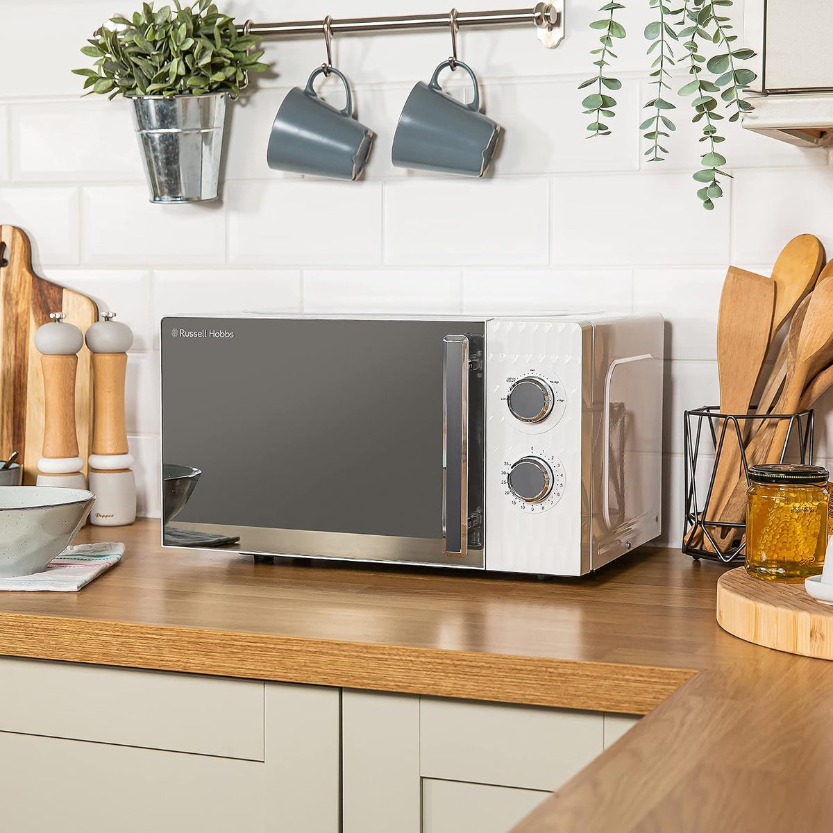 Russell Hobbs Honeycomb 17L 700W Manual Microwave RHMM715 (White)