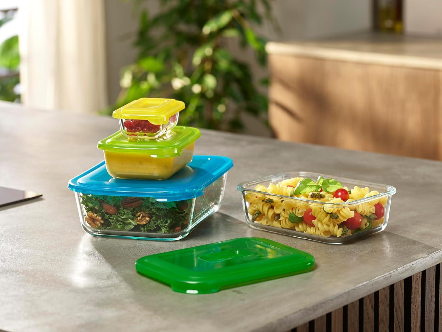 Joseph Joseph Nest Glass 4-piece Storage Containers Stackable Multicolour Set 81060 - Vibe Home