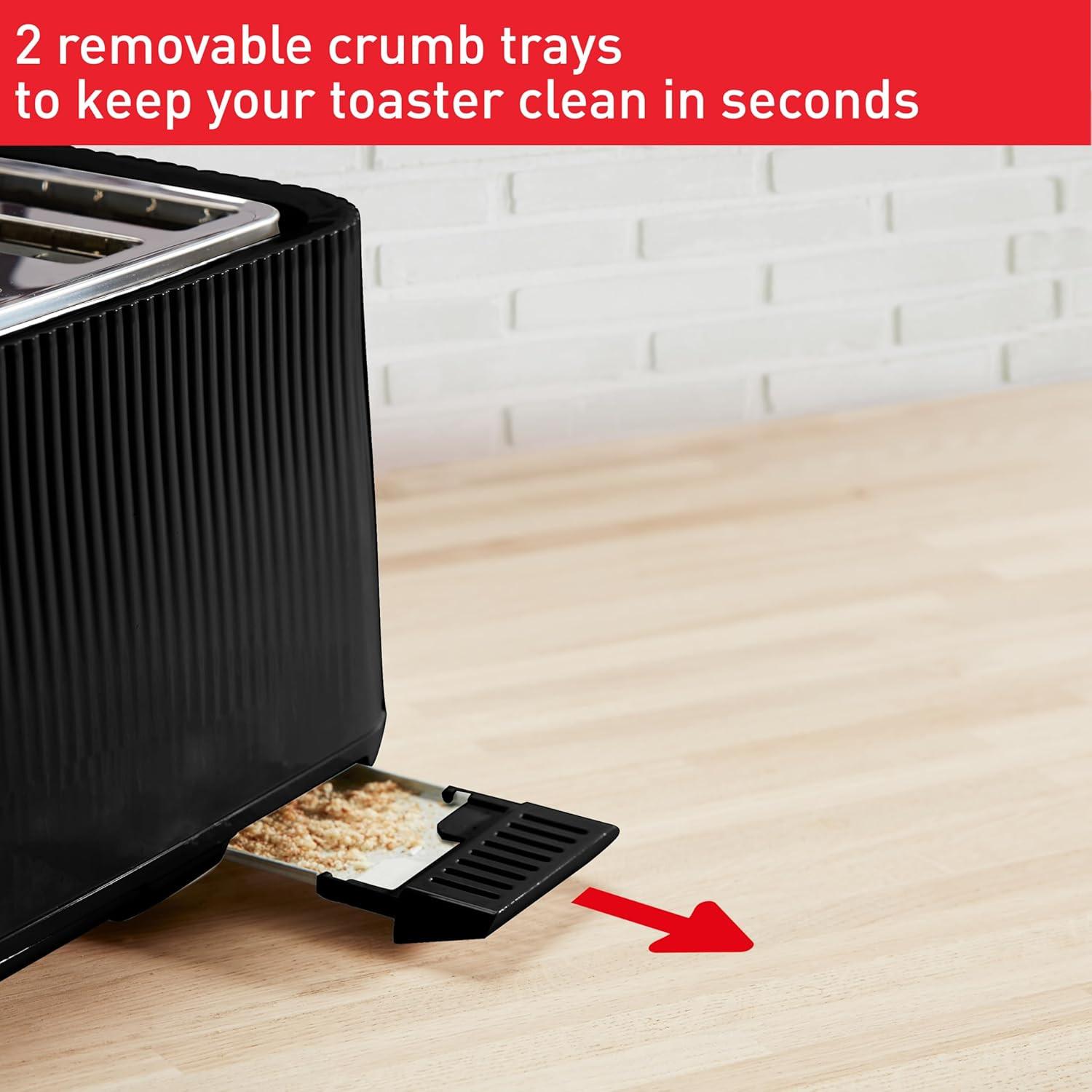 Tefal Loft 4 Slice Toaster TT760840 (Black).