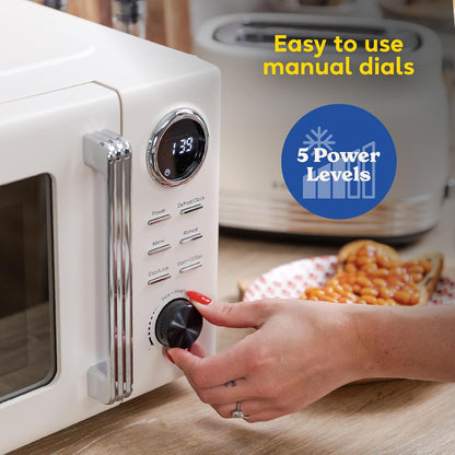 Russell Hobbs Hanley 20L 800W Digital Microwave RHMD838JW (Jasmine White)