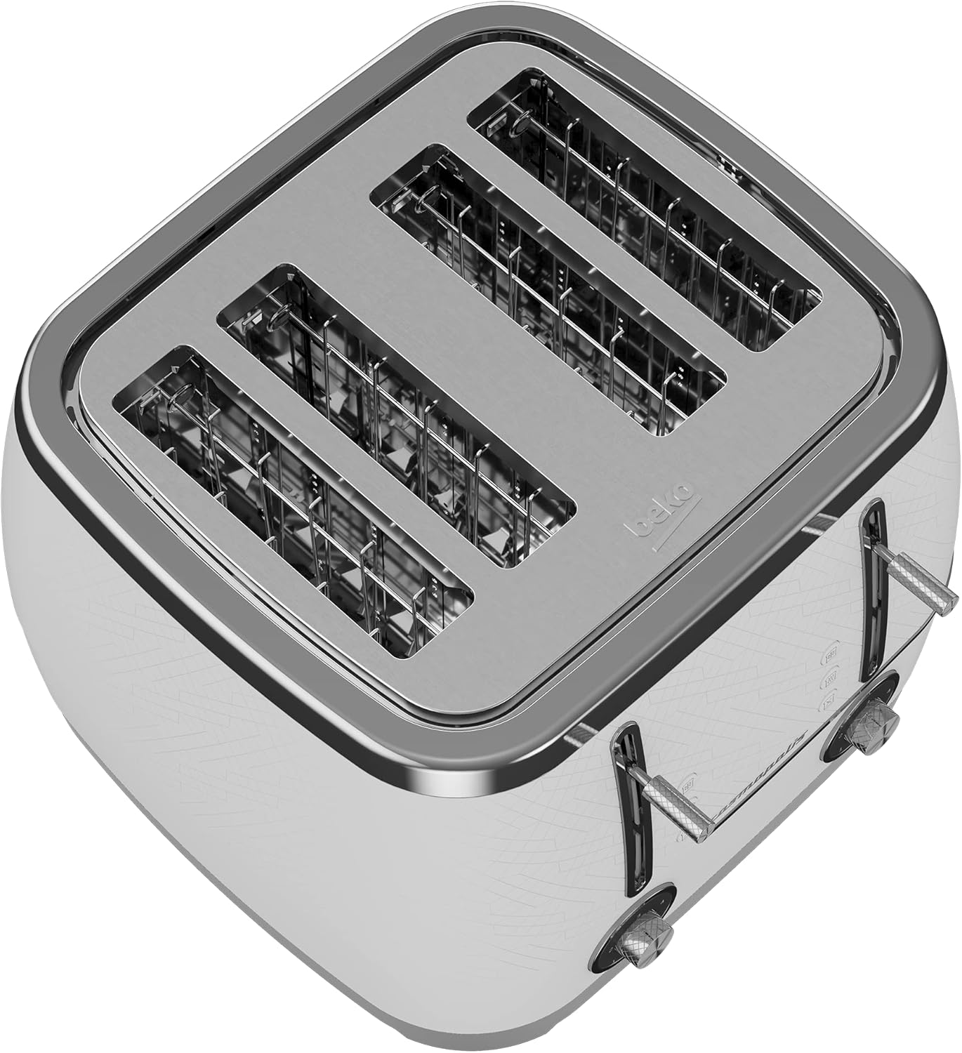 Beko Cosmopolis Retro Design 4 Slice Toaster TAM8402CR (White)