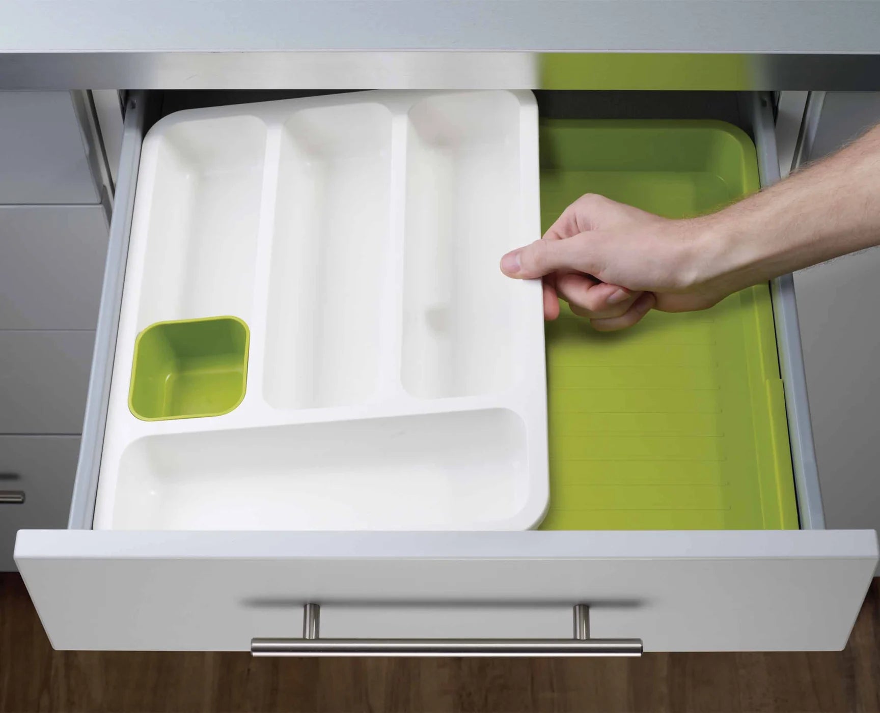 Joseph Joseph DrawerStore Expandable Grey Cutlery Tray Drawer Organiser 85042 - Vibe Home