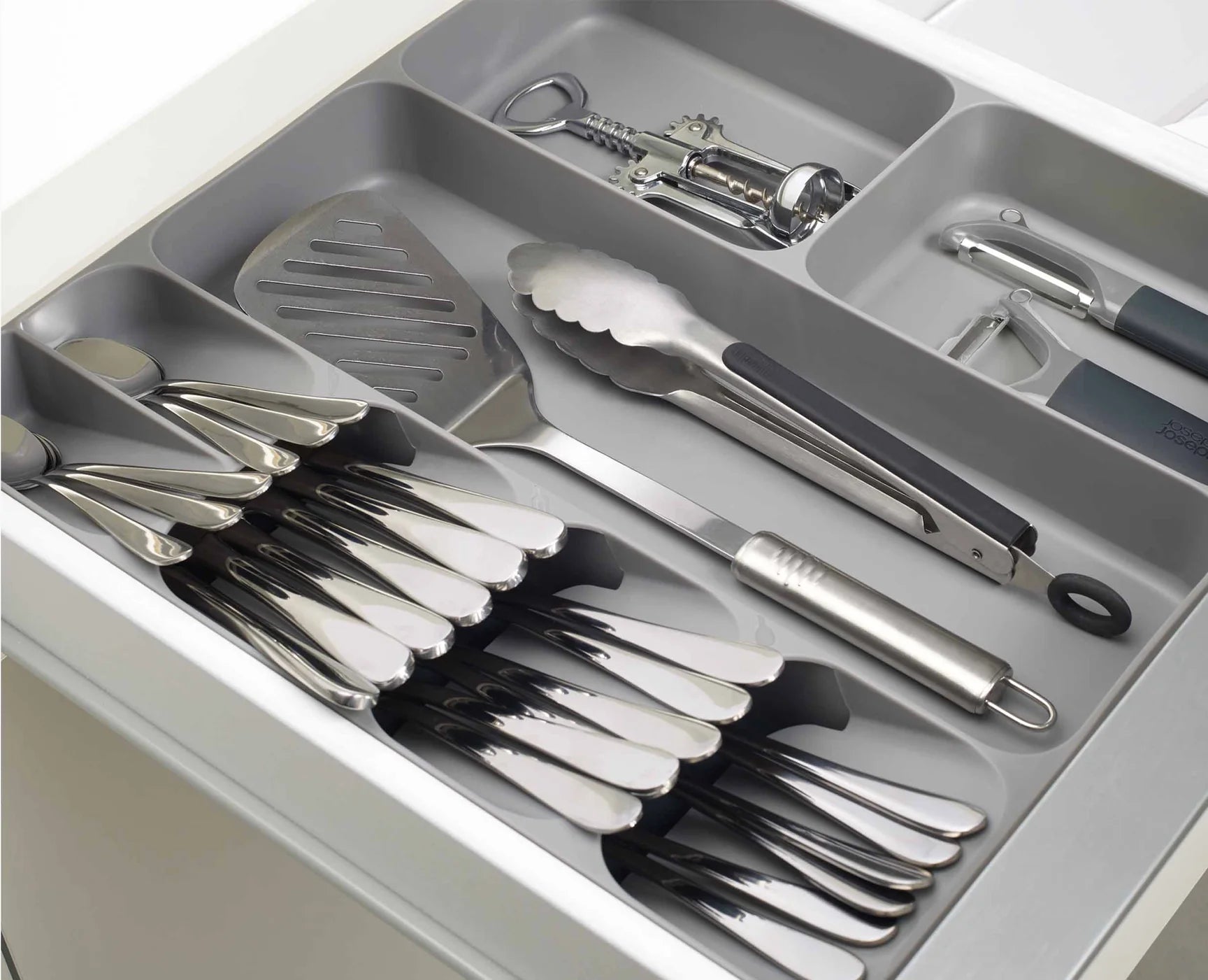 Joseph Joseph Grey DrawerStore Cutlery Kitchen Utensils Drawer Organiser 85127 - Vibe Home