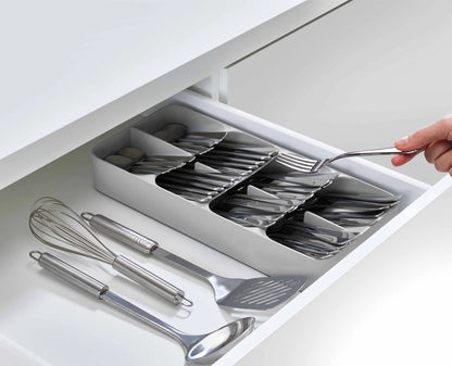 Joseph Joseph Drawer Store Large Compact Cutlery Organiser (Grey)