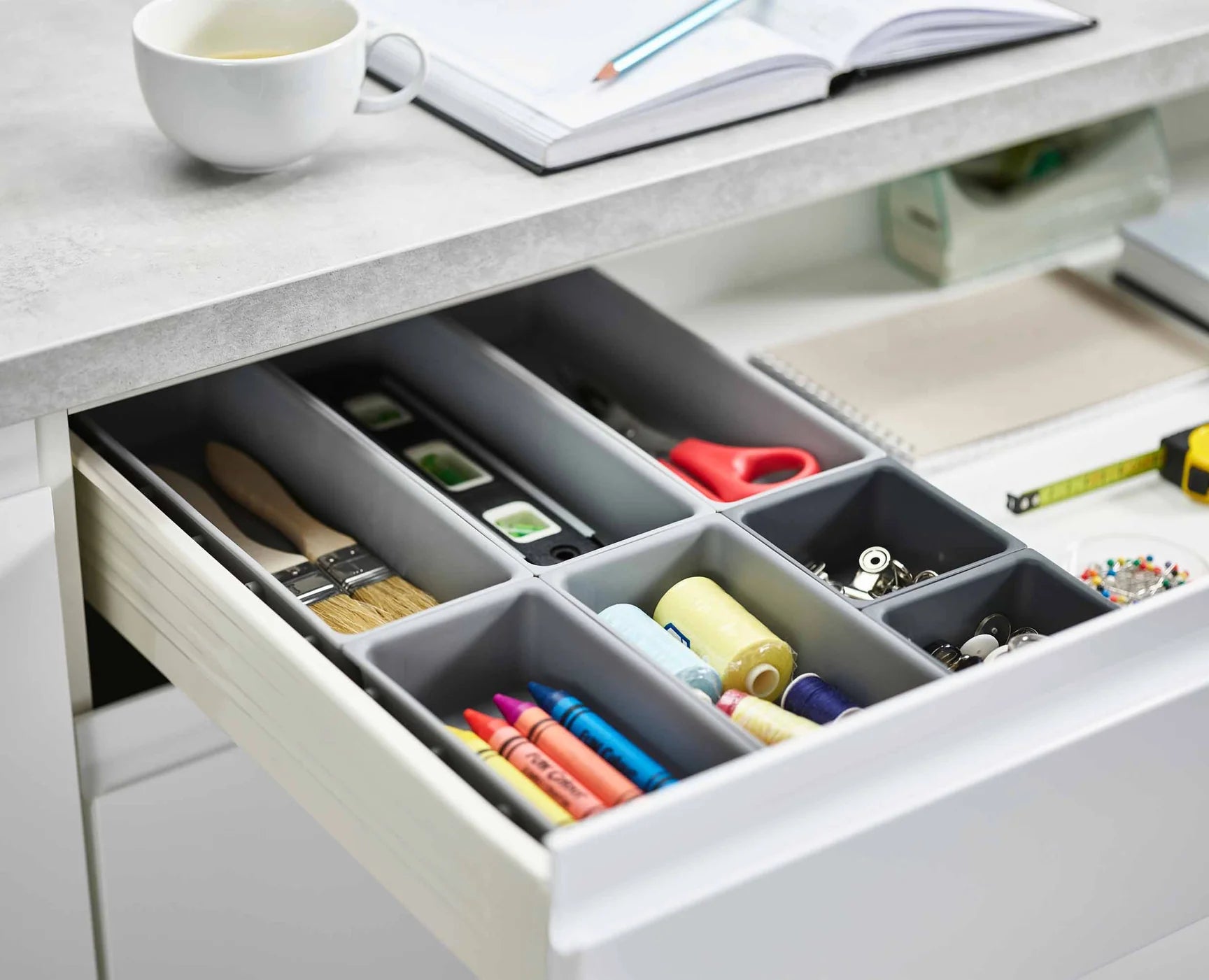 Joseph Joseph Blox 7-piece Grey Plastic Storage Trays Drawer Organiser 85199 - Vibe Home