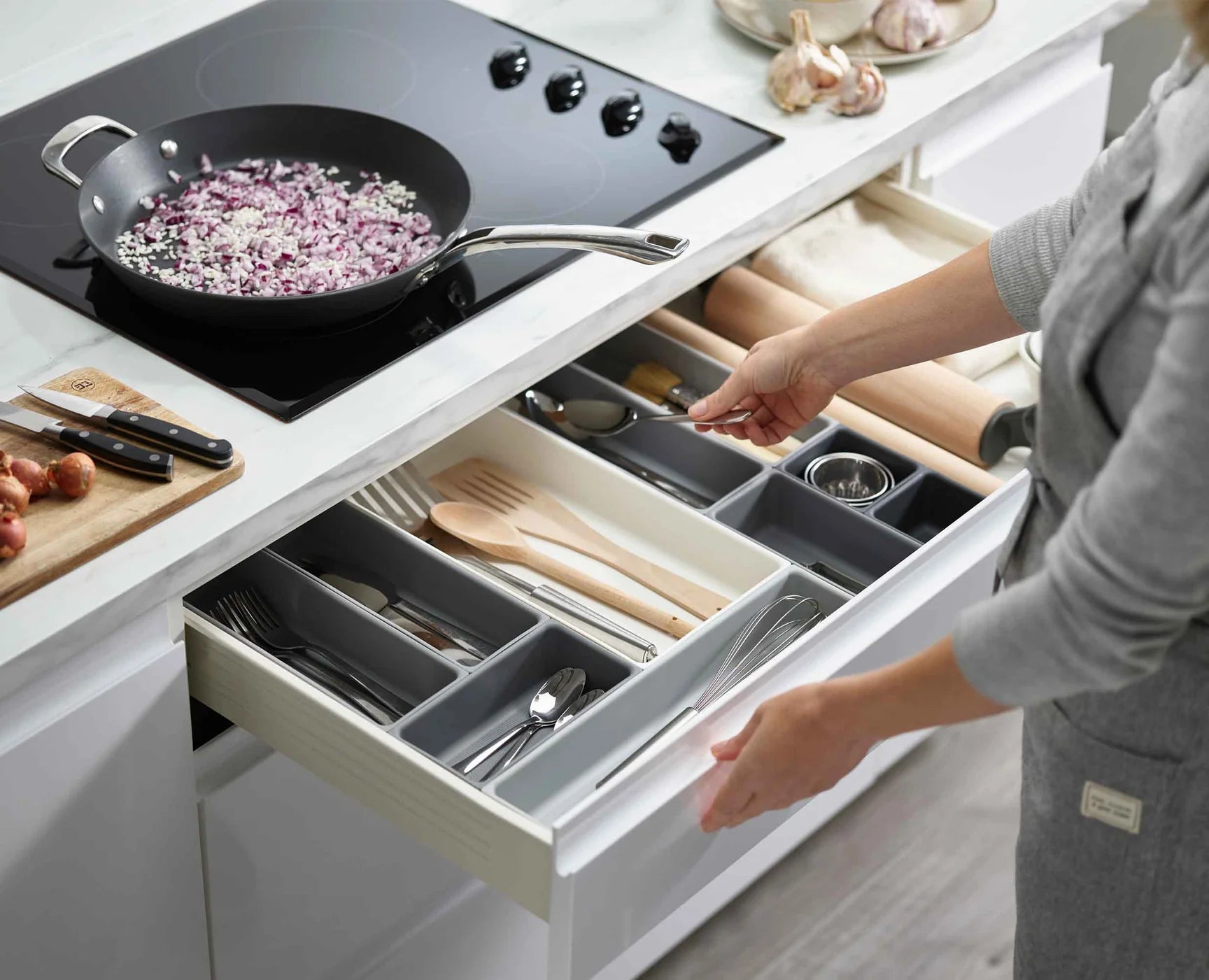 Joseph Joseph Blox 10-piece Grey Plastic Storage Trays Drawer Organiser 85200 - Vibe Home
