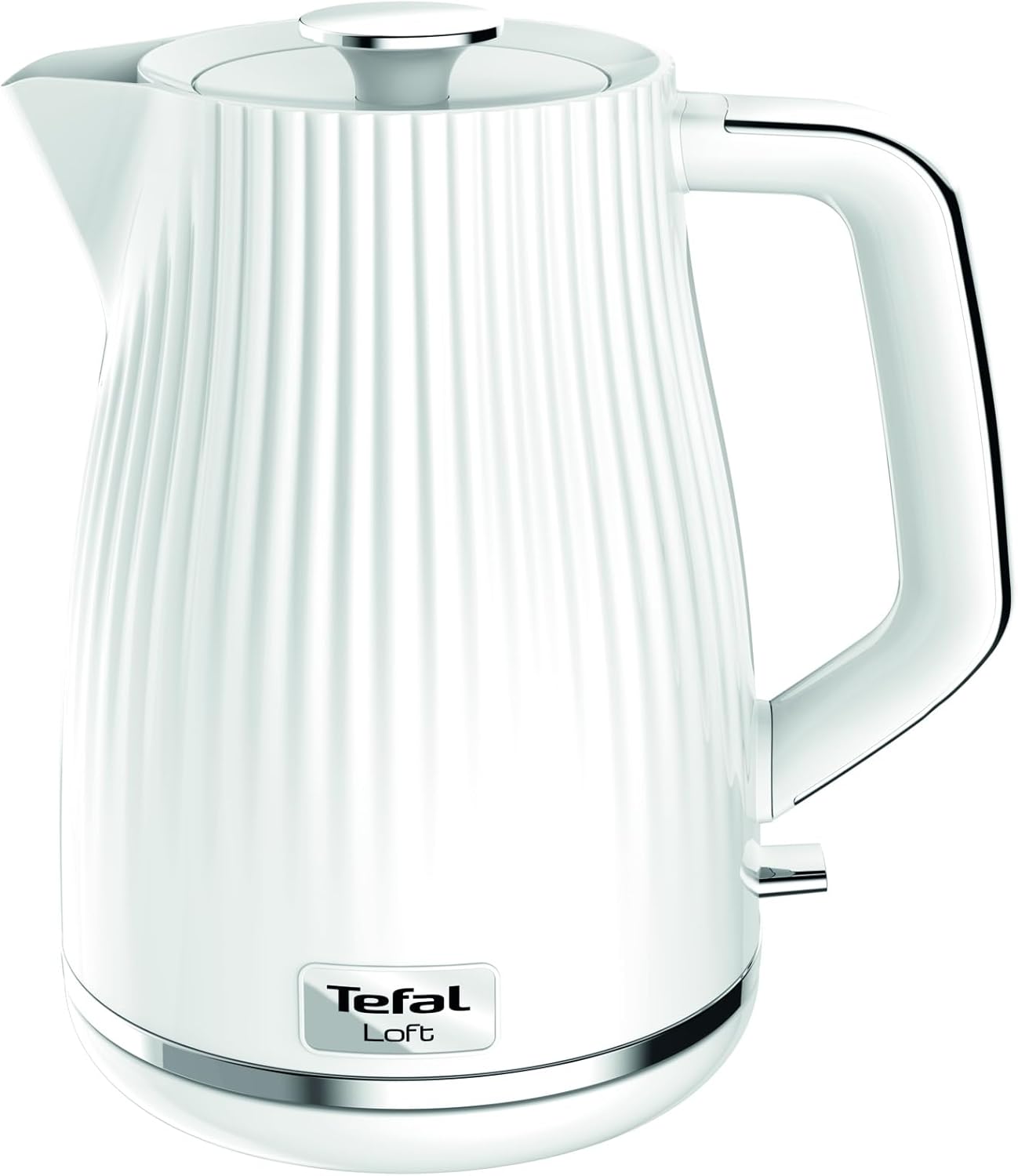 Tefal Loft Kettle & 4 Slice Toaster Kitchen Set (White)