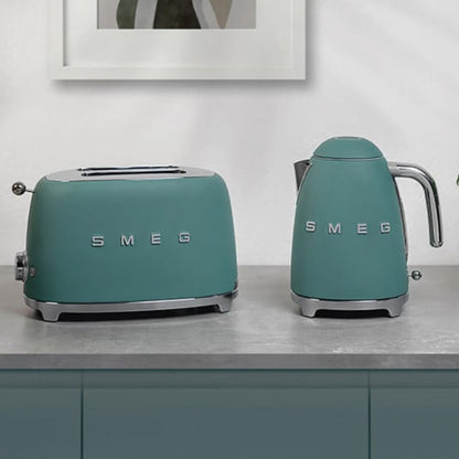 SMEG Retro Kettle & 2 Slice Toaster Kitchen Set - Emerald Green