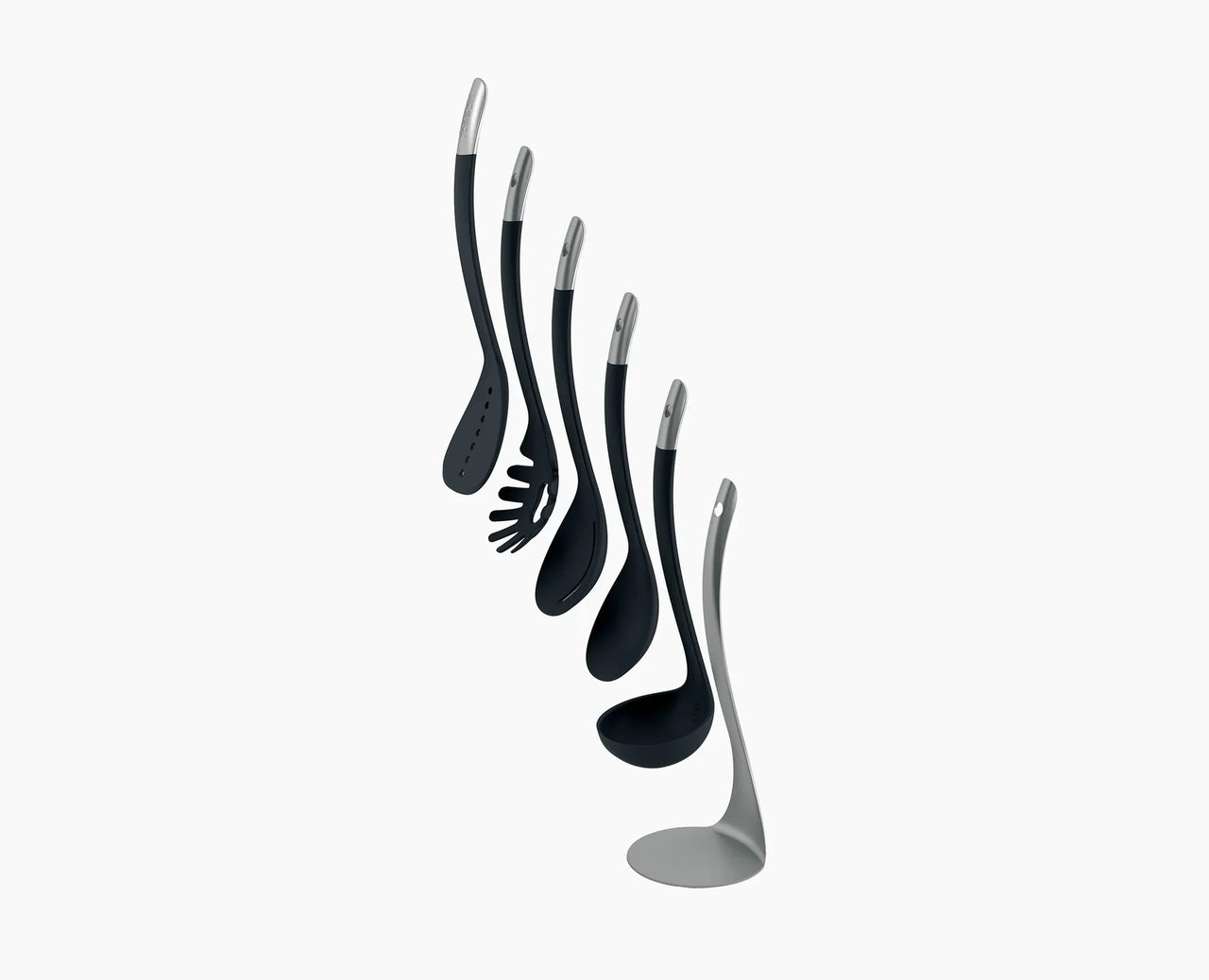 Joseph Joseph Nest 5-piece Black Utensils Set with Magnetic Stand 95031 - Vibe Home