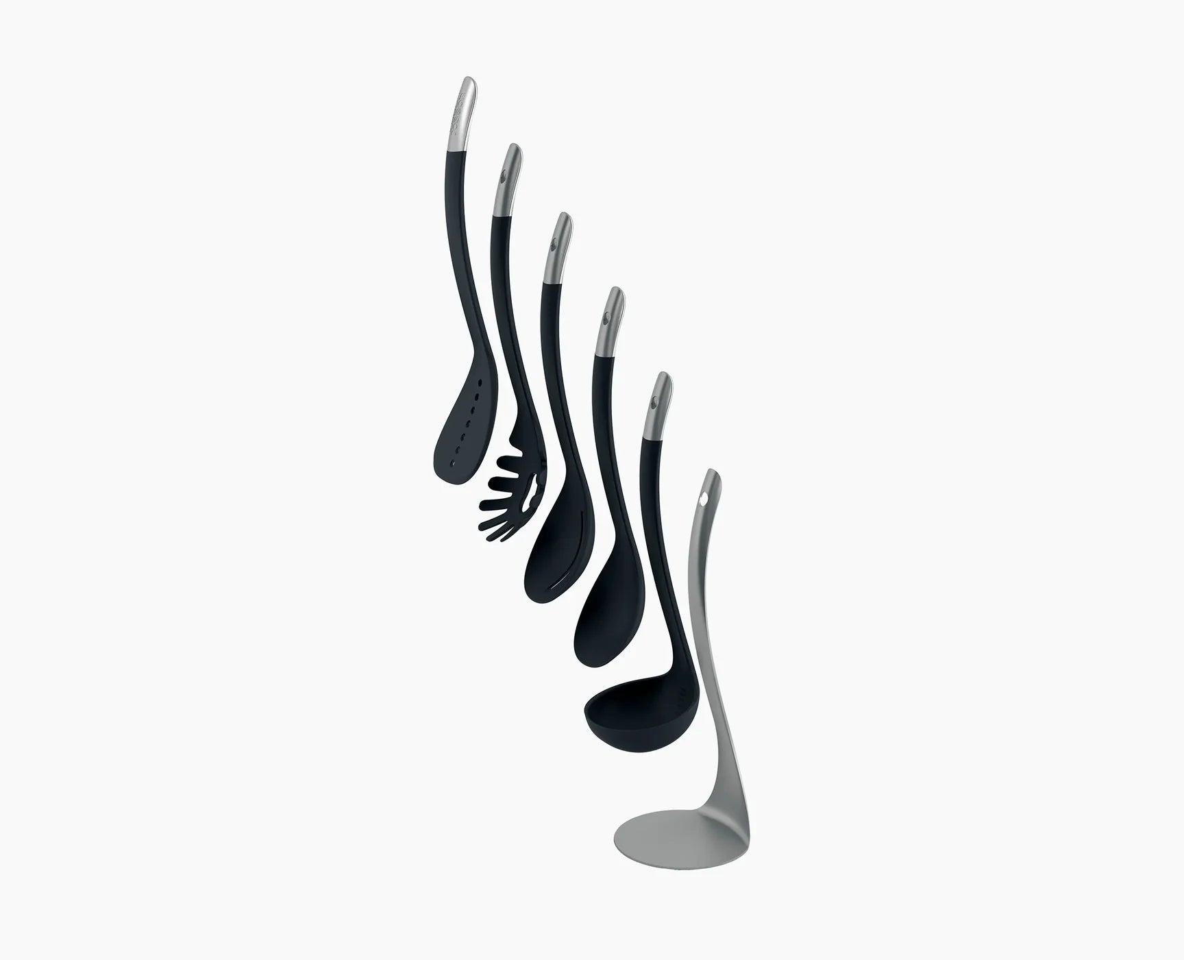 Joseph Joseph Nest 5-piece Black Utensils Set with Magnetic Stand 95031 - Vibe Home
