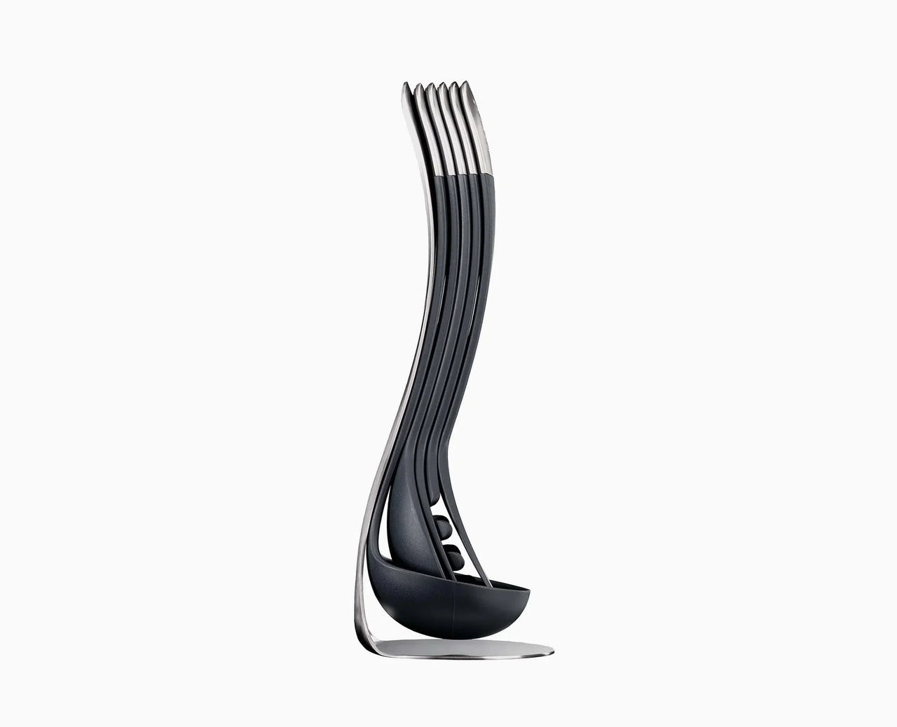 Joseph Joseph Nest 5-piece Black Utensils Set with Magnetic Stand 95031 - Vibe Home