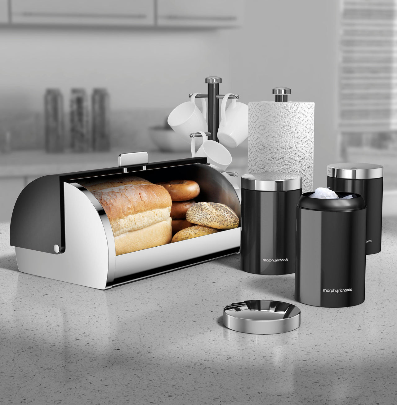 Morphy Richards Stainless Steel Storage Set Accents 974101 (Black)