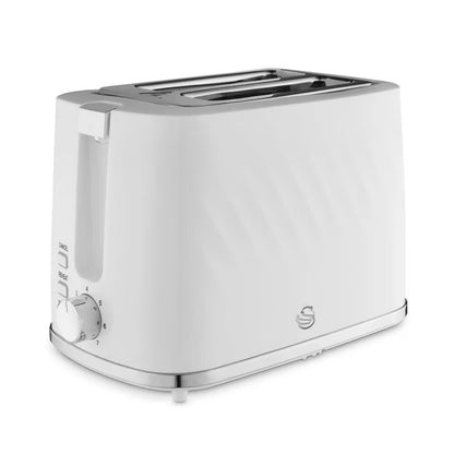 Swan Windsor Kettle & 2 Slice Toaster Kitchen Set (White)
