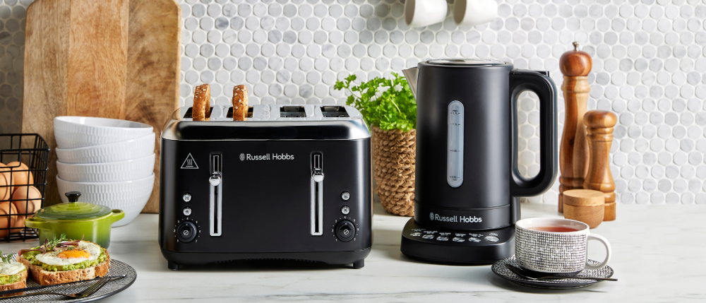 Russell Hobbs Addison 4 Slice Toaster 27740 (Matte Black) - Vibe Home