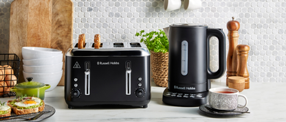 Russell Hobbs Addison 4 Slice Toaster 27740 (Matte Black) - Vibe Home