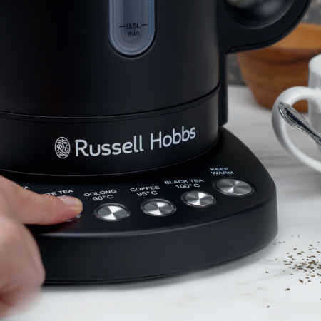 Russell Hobbs Addison Temperature Control Kettle 27730 (Matte Black) - Vibe Home