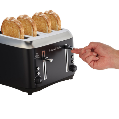 Russell Hobbs Addison 4 Slice Toaster 27740 (Matte Black) - Vibe Home