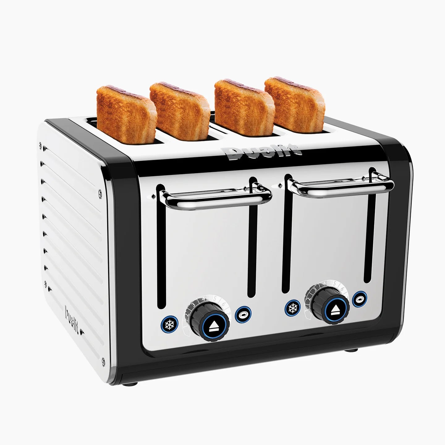 Dualit Architect Jug Kettle & 4 Slice Toaster Kitchen Set (Black).