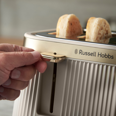 Russell Hobbs Brontë 4 Slice Toaster 26771 (Stone) - Vibe Home