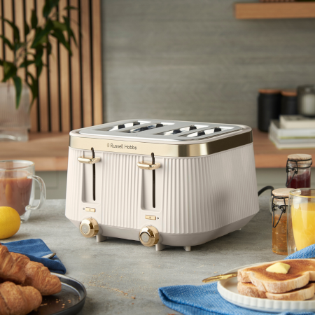Russell Hobbs Brontë 4 Slice Toaster 26771 (Stone) - Vibe Home