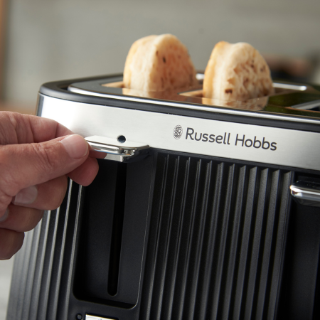 Russell Hobbs Brontë 4 Slice Toaster 26770 (Matte Black) - Vibe Home