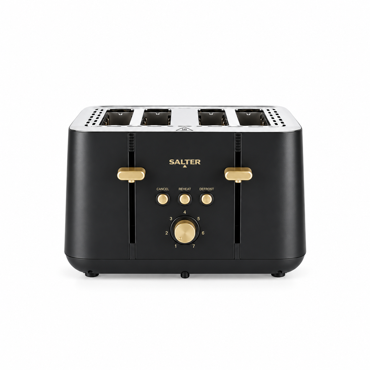 Salter Alchemy Kettle & 4 Slice Toaster (Black/Gold)