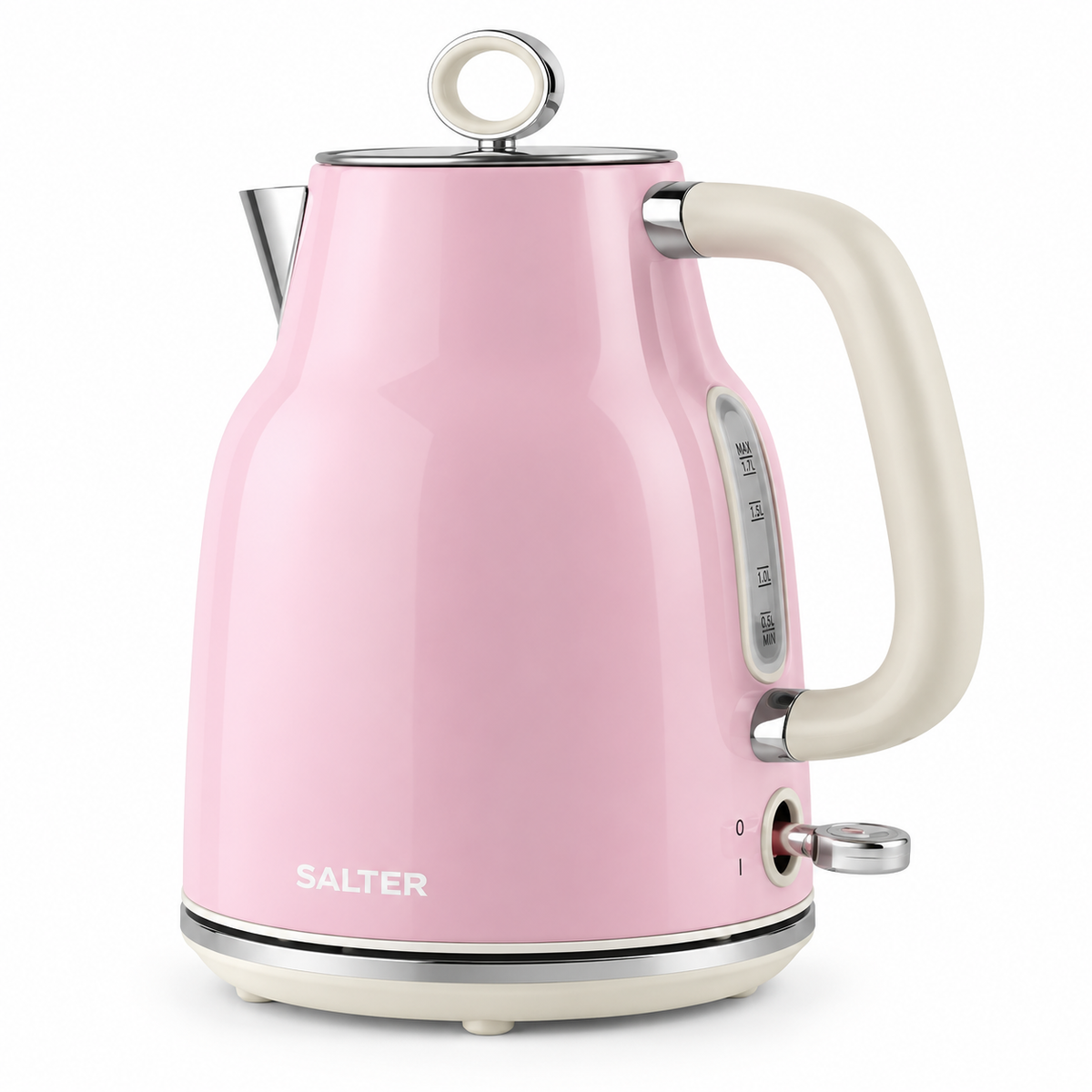 Salter Salter Retro Kettle, 2 Slice Toaster & Canisters Kitchen Set (Pink)