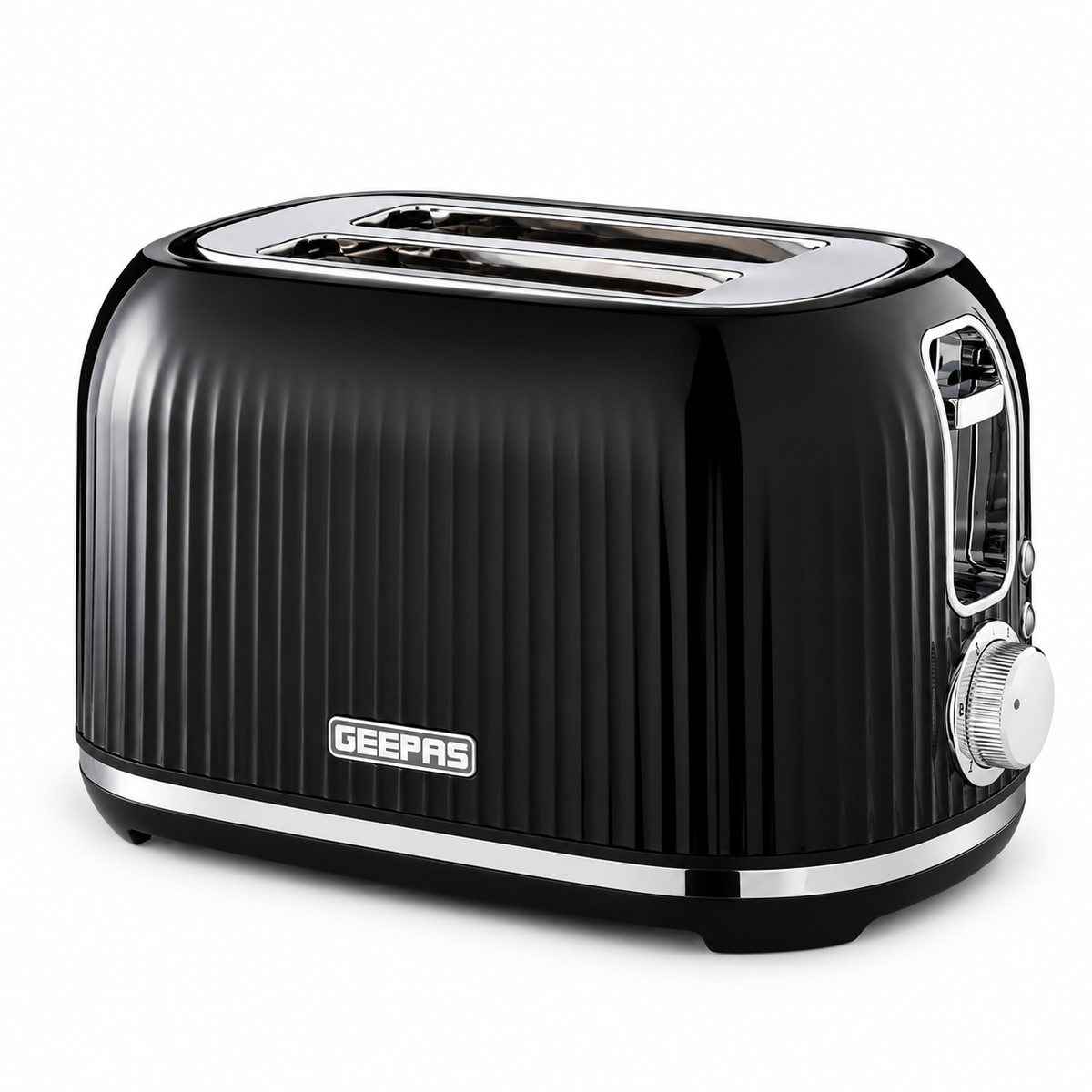 GEEPAS Fluted 2 Slice Toaster GBT36558UK-BK (Black)