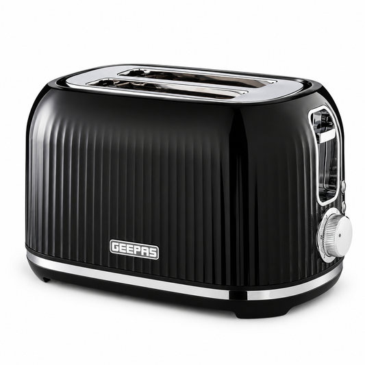 GEEPAS Fluted 2 Slice Toaster GBT36558UK-BK (Black)