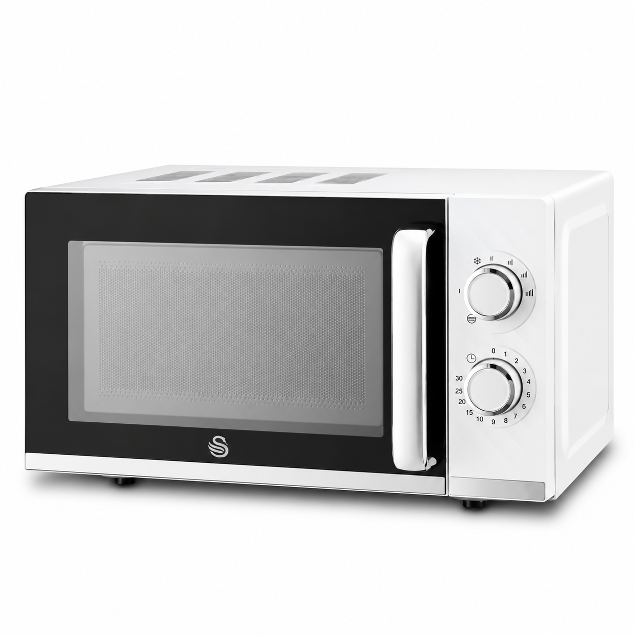 Swan Windsor Kettle, 2 Slice Toaster & Microwave Kitchen Set (White)