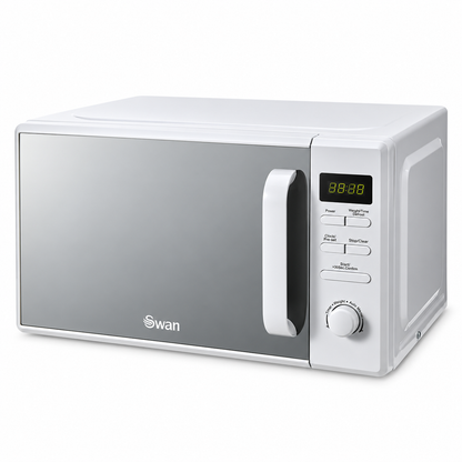 Swan Serenity Jug Kettle, 4 Slice Toaster & Microwave Kitchen Set (White)