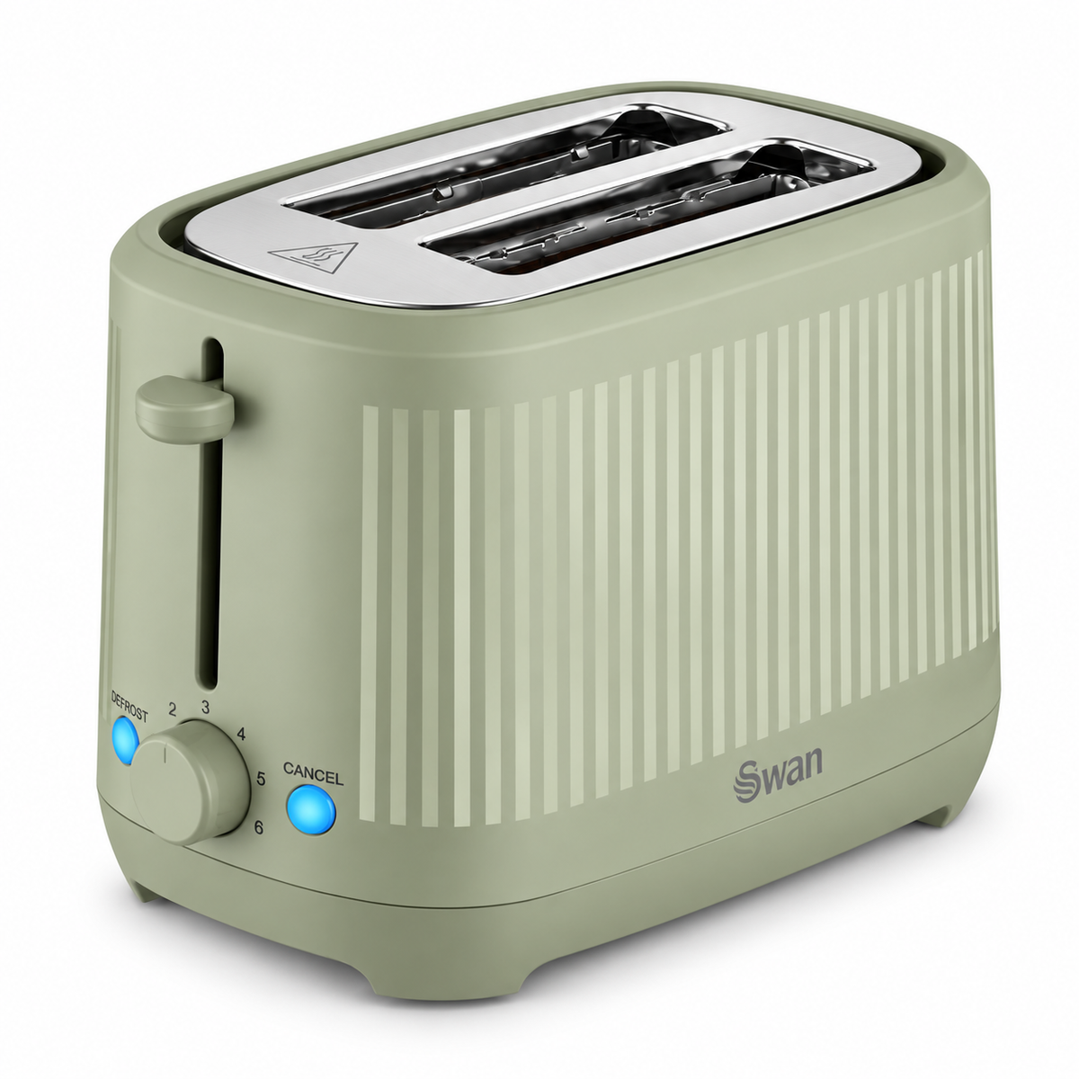 Swan Linea Electric Kettle & 2 Slice Toaster Kitchen Set (Sage Green)