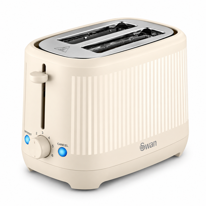 Swan Linea Electric Kettle & 2 Slice Toaster Kitchen Set (Chantilly Cream)
