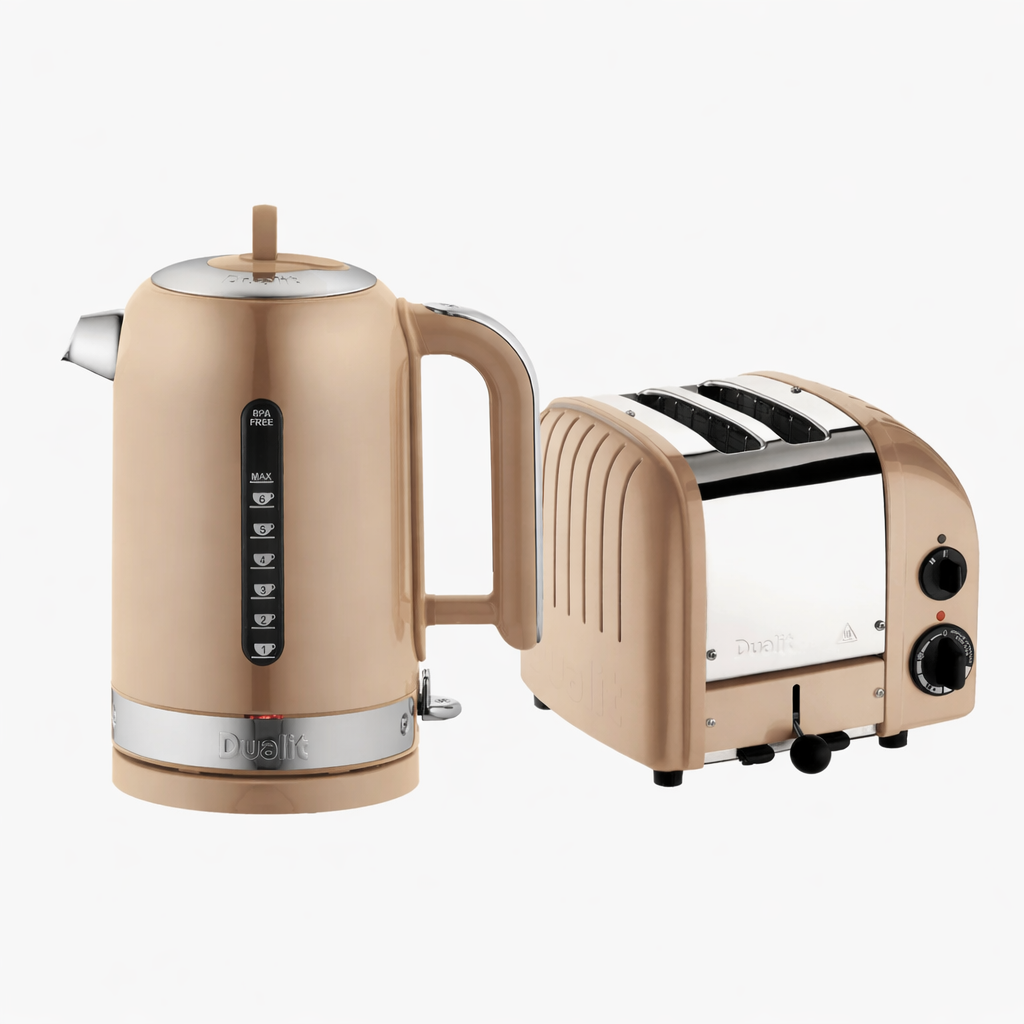 Dualit Classic Kettle & 2 Slice Vario AWS Toaster Kitchen Set (Sandstone)