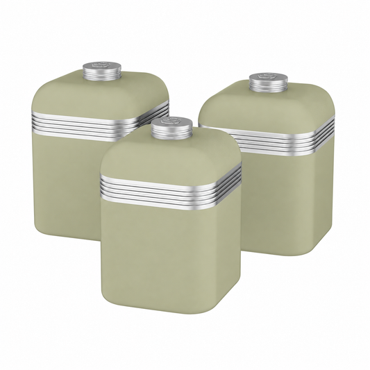 Swan Swan Retro Canisters Kitchen Set SWKA1020GN (Green)