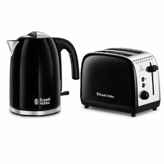 Russell Hobbs Russell Hobbs Classics Kettle & 2 Slice Toaster Kitchen Set (Black)