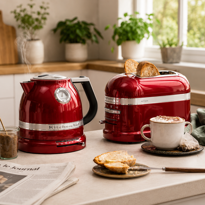 KitchenAid KitchenAid Artisan Kettle & 2 Slice Toaster Kitchen Set (Candy Apple Red)