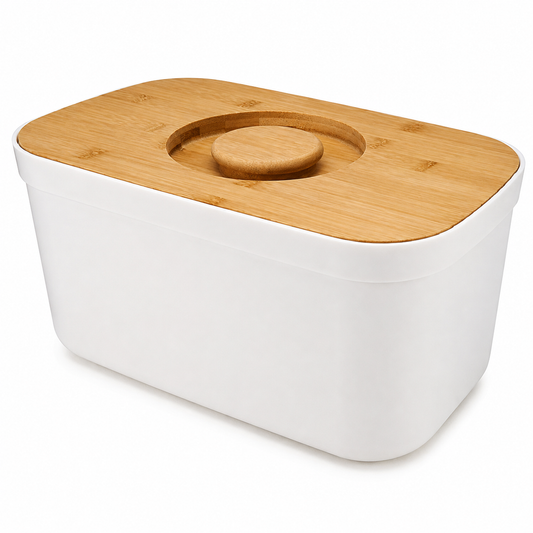 Joseph Joseph Joseph Joseph Bread Bin with Bamboo Chopping Board Lid 81097 (White)