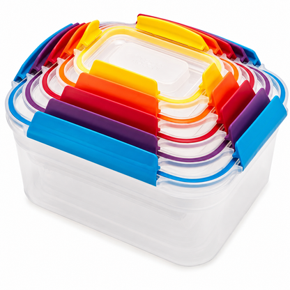 Joseph Joseph Joseph Joseph Nest Lock 5-Piece Plastic Food Kitchen Container Set 81081 (Multicolour)