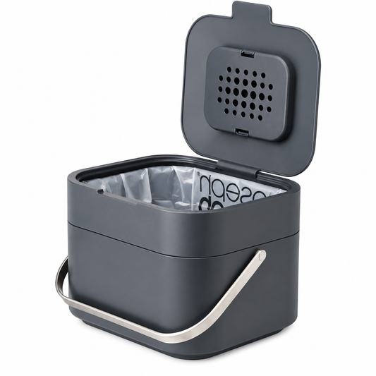 Joseph Joseph Intelligent Waste Stack 4 Food Compost Caddy Bin 30016 (Graphite)