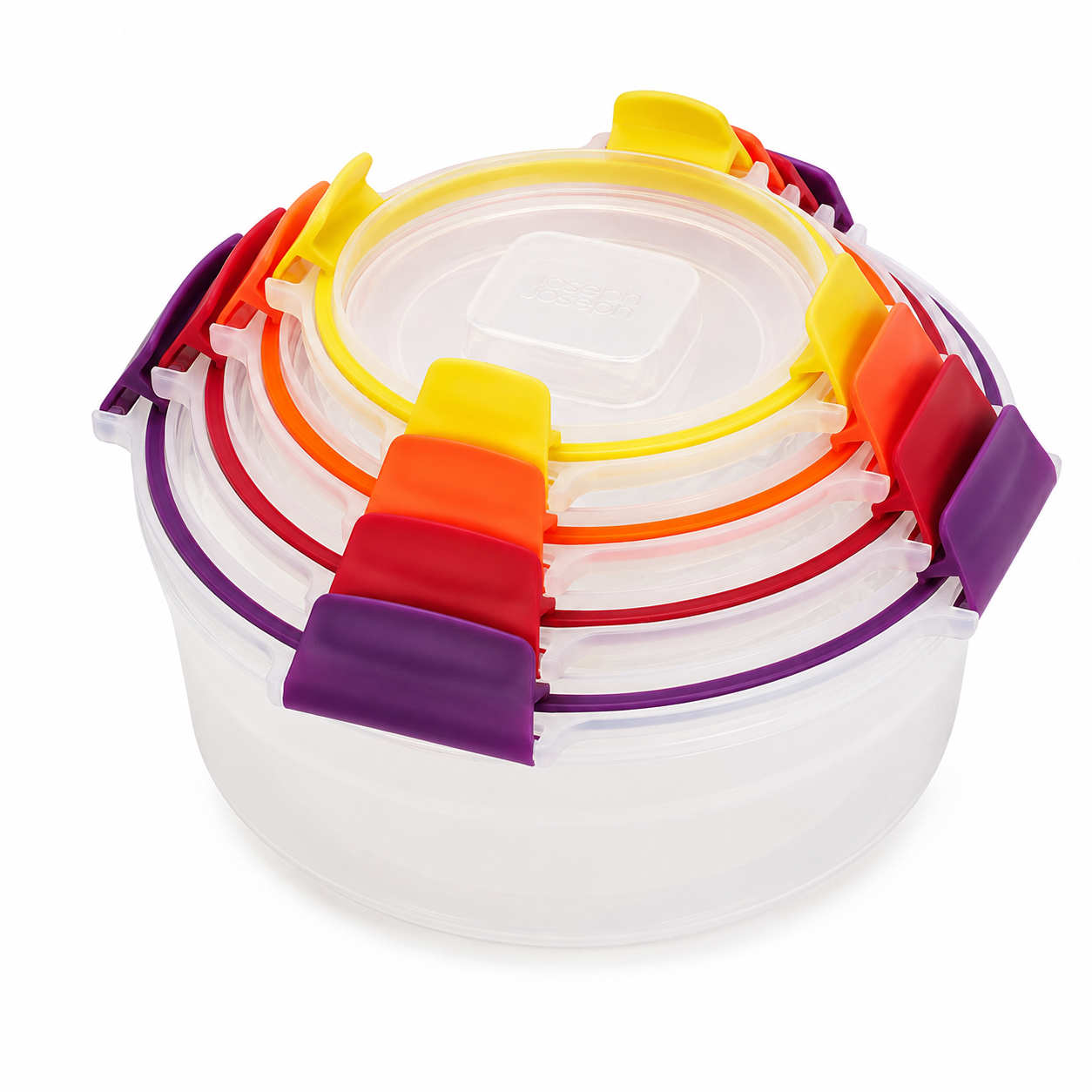 Joseph Joseph Joseph Joseph Nest Lock 4-Piece Round Food Container Set 1000015 (Multicolour)