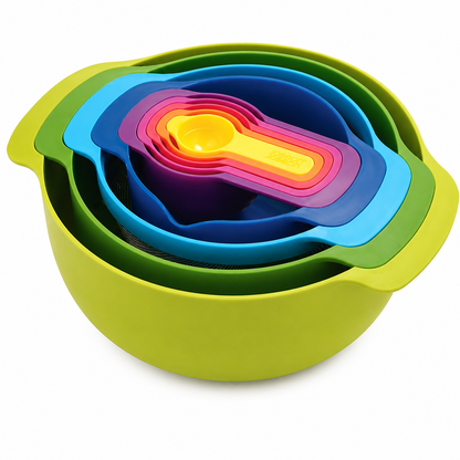 Joseph Joseph Nest 9 Plus 9-Piece Compact Food Preparation Set 40031 (Multicolour)